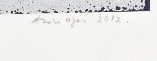 Haász Ágnes (1951-): Lépcső-ház, 2012. Szitanyomat, papír. Jelzett. Számozott: 10/13. Hátoldalán a m...