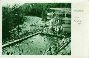 Trencsénteplic, Trencianske Teplice; Kúpaliste Na zelenej zabe / fürdő / spa, swimming pool