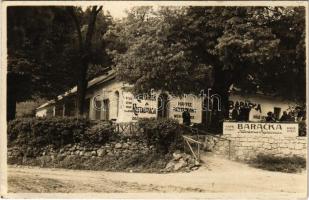 1925 Trencsénteplic, Trencianske Teplice; Baracka Kavárna Restaurace / Baracska kávéház és étterem / spa, café and restaurant. Foto Tatra (EK)