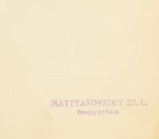 Mattyasovszky-Zsolnay László (1885-1935): Álló női akt. Ceruza, papír. Hagyatéki pecséttel. 34x21 cm