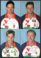 Evezősök, kajak-kenusok aláírása képeken, 9 db (Végh Attila, Keresztesi Alexandra, Dékány Kinga, stb...