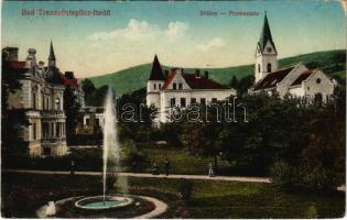 1916 Trencsénteplic, Trencianske Teplice; Sétány / promenade (EK)