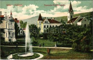 1910 Trencsénteplic, Trencianske Teplice; Sétány. Weisz R. kiadása / promenade (EK)