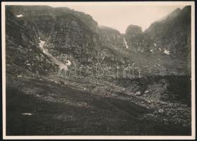 cca 1910 Brassó környéki hegyek, Erdélyi Mór (1866-1934) felvétele, hátulján feliratozva, 11,5×16 cm / Brasov (Kronstadt), mountains, vintage photo by Mór Erdélyi, 16x11,5 cm