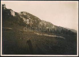 cca 1910 Brassó környéki hegyek, Erdélyi Mór (1866-1934) felvétele, hátulján feliratozva, 11,5×16 cm / Brasov (Kronstadt), mountains, vintage photo by Mór Erdélyi, 16x11,5 cm