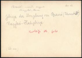 cca 1910 Brassó környéki hegyek, Erdélyi Mór (1866-1934) felvétele, hátulján feliratozva, 11,5×16 cm...