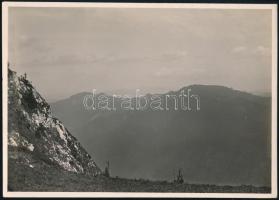 cca 1910 Brassó környéki hegyek, Erdélyi Mór (1866-1934) felvétele, hátulján feliratozva, 11,5×16 cm / Brasov (Kronstadt), mountains, vintage photo by Mór Erdélyi, 16x11,5 cm