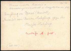 cca 1910 Brassó környéki hegyek, Erdélyi Mór (1866-1934) felvétele, hátulján feliratozva, 11,5×16 cm...