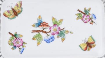 Herendi Viktória mintás fonatos kínáló. Jelzett, hibátlan, 17x12 cm