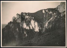 cca 1910 Nagykőhavas, Erdélyi Mór (1866-1934) felvétele, hátulján feliratozva, 11,5×16 cm / Piatra Mare, mountains, vintage photo by Mór Erdélyi, 16×11,5 cm