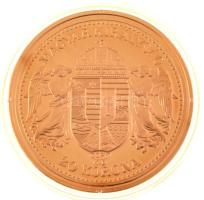 DN "A legértékesebb magyar érmék - IV. Károly arany 20 Korona replika" aranyozott Cu emlék...