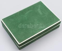 Herendi Viktória mintás leveles tálka, kézzel festett, jelzett, hibátlan, díszdobozban, 15×8,5 cm