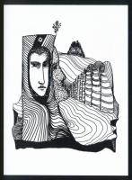 Jánosi András: Jerikó. Regény a szerző rajzaival. DEDIKÁLT! Bp., 1988, Statisztikai Kiadó Vállalat. ...