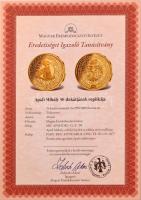 DN "A legértékesebb magyar érmék - Apafi Mihály 50 dukátjának replikája" aranyozott Cu eml...