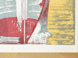 Pirk László (1953-): Olvashatatlan címmel, 1980. Szitanyomat, papír, jelzett, számozott (89/150), üv...