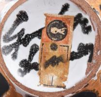 Gorka Lívia (1925-2011): Kaspó. Jelzett, talpánál kis pattogzással, d: 16 cm, m: 11 cm