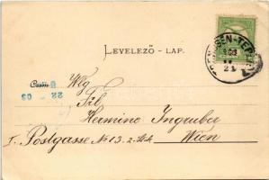 1903 Trencsénteplic, Trencianske Teplice; Spiegelbad No. 2. / 2. sz. tükörfürdő. Hermann Seibt kiadá...