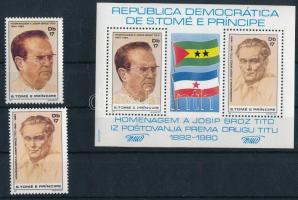 1981 Tito elnök halálának évfordulója Mi 697-698 + blokk 58