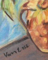 Vass E jelzéssel: Napraforgók. Olaj, vászon. Dekoratív fakeretben. 40x30 cm