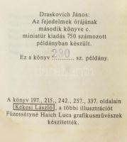 Draskovich János: Horologii Principum, azaz az fejedelmek órájának második könyve. (Minikönyv). Bp.,...