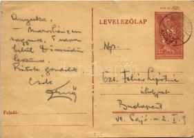 1942 Jövök! Második világháborús magyar katonai kézzel rajzolt levelezőlap / WWII Hungarian military...