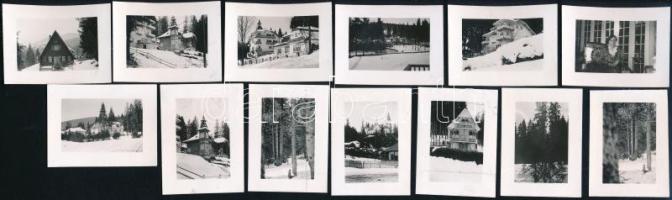 cca 1935-1940 Borszéki részletek, 43 fotó hátoldalon feliratozva, 3,5×4,5 cm / Borsec, Romania