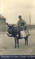 Bulgarian peasant back from the market Photo