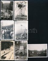 cca 1940 Kárpátalja, tutajosok, népviselet, Tisza-forrás, stb., 16 db fotó, egyik fotó sarokhiánnyal...