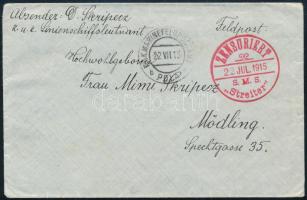 1915 Tábori posta levél &quot;S.M.S. Streiter&quot;