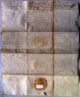 1769 Oklevél Albert herceg, Magyarország helytartójának aláírásával / Diploma with autograph signatu...