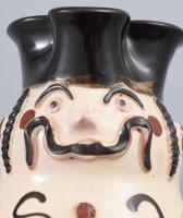 Népművészeti kerámia miskakancsó. Jelzett, kopással, m: 26,5 cm