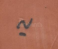 Népművészeti kerámia miskakancsó. Jelzett, kopással, m: 26,5 cm