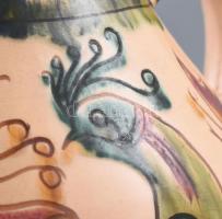 Szabó Kinga: Kétfüles madaras váza. Jelzett, hibátlan, m: 27 cm