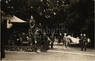 1926 Veszprém, Jutas, Horthy Miklósné zászlószentelés, Horthy Miklós és Purgly Magdolna. Vitéz Mészáros photo