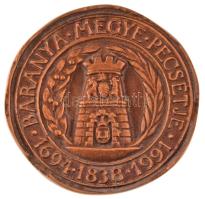 1991. "Baranya Megye pecsétje - 1694 - 1838 - 1991 / Baranya Megye Közgyűlése" egyoldalas ...