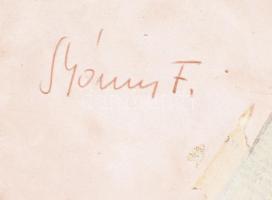 Mónus Ferenc (1931-1999): Fedeles tárolóedény. Jelzett, kopással, m: 23 cm