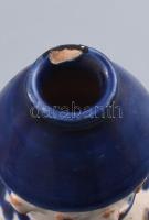 Mónus Ferenc 2 darab figurális butella. Kopással, m: 18,5 cm