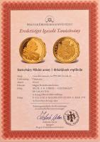 DN "A legértékesebb magyar érmék - Eszterházy Miklós arany 5 dukátjának replikája" aranyoz...