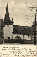 1915 Bánffyhunyad, Huedin; Fő tér, Református templom / main square, Calvinist church (EK)