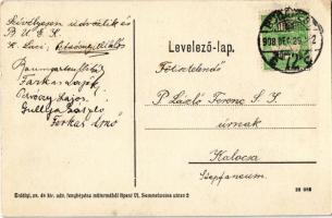 1908 Tápiósáp (Sülysáp), Farkas Ödön úrilaka (Hevesy kastély) és park. Farkas Ernő levele (EK)