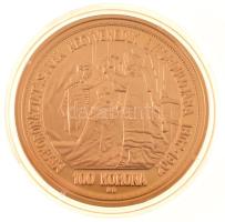DN "A legértékesebb magyar érmék - Ferenc József 100 Koronásának replikája" aranyozott Cu ...