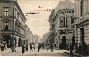 1911 Arad, Deák Ferenc utca, gyógyszertár, üzletek / street view, pharmacy, shops (EK)