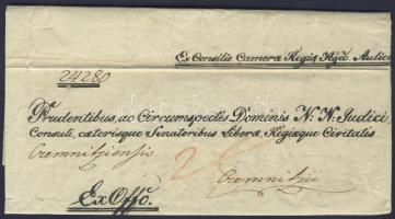 1832 Levél a budai helytartó tanácstól Gróf Zichy Károly aláírásával / Official letter with autograph signature of Count Károly Zichy