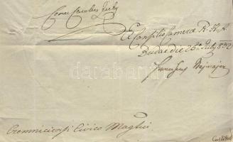 1832 Levél a budai helytartó tanácstól Gróf Zichy Károly aláírásával / Official letter with autograp...
