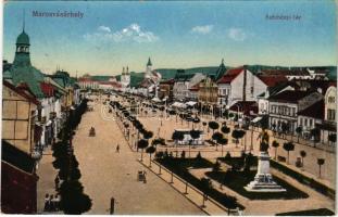 1917 Marosvásárhely, Targu Mures; Széchenyi tér, üzletek. Vasúti levelezőlapárusítás 25. sz. 1916. / square, shops (EK)