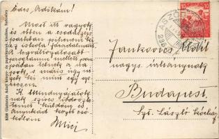 1917 Szécsény, Forgách kastély. Glattstein Adolf kiadása + "ASZÓD-LOSONC 236. SZ." vasúti ...