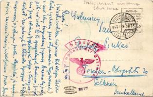 1940 Tápiógyörgye, Dr. Györgyey kastélya. László Jenő kiadása (EK) + "Geprüft Oberkommando der ...