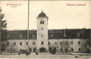 1907 Csákány (Csákánydoroszló, Vas), Gróf Batthyány Iván kastélya. Pintér Mór kiadása (Rb)