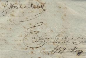 1816 Levél a helytartó tanácstól Gróf Majláth József aláírásával / Letter from the Governing Council...