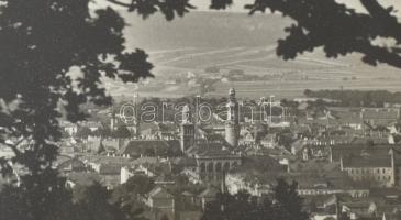 Diebold Károly (1896-1969): Soproni látkép, 1930-40 körül. Fotó, jelzett, kartonra kasírozva, üvegez...